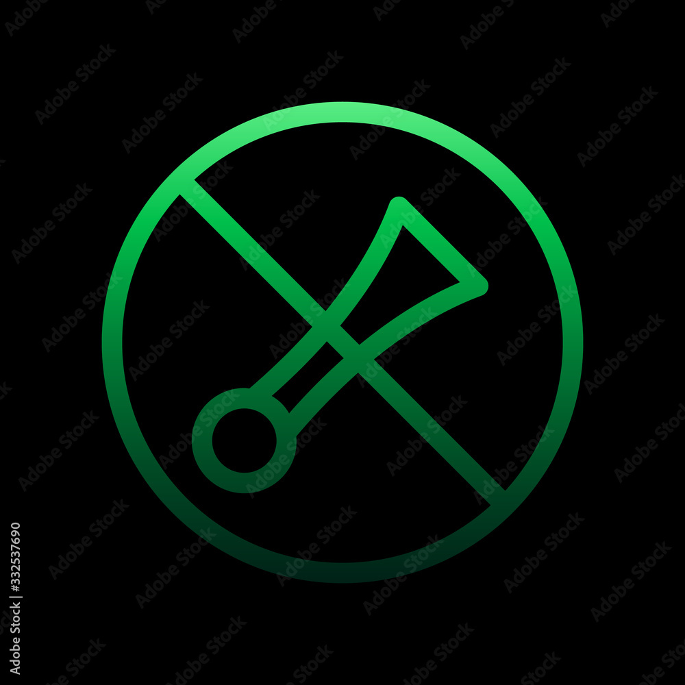 Poster signal prohibition nolan icon. simple thin line, outline vector of ban icons for ui and ux, website 