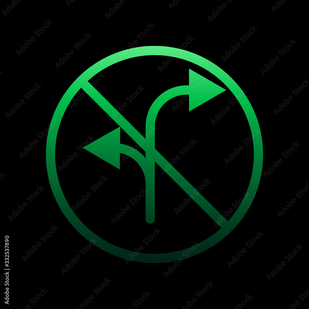 Aufkleber prohibition of directions nolan icon. simple thin line, outline vector of ban icons for ui and ux, w