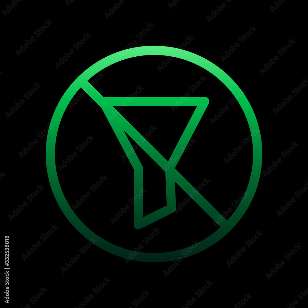 Poster filter ban nolan icon. simple thin line, outline vector of ban icons for ui and ux, website or mobil