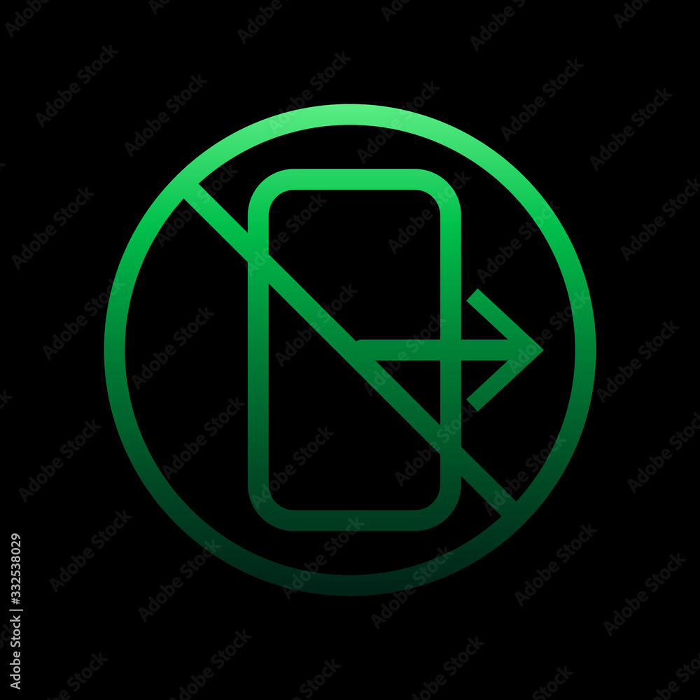 Poster prohibition of data saving nolan icon. simple thin line, outline vector of ban icons for ui and ux, 