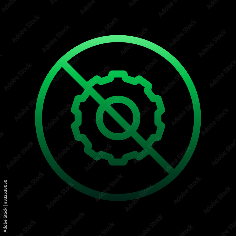 Poster disable settings nolan icon. simple thin line, outline vector of ban icons for ui and ux, website or