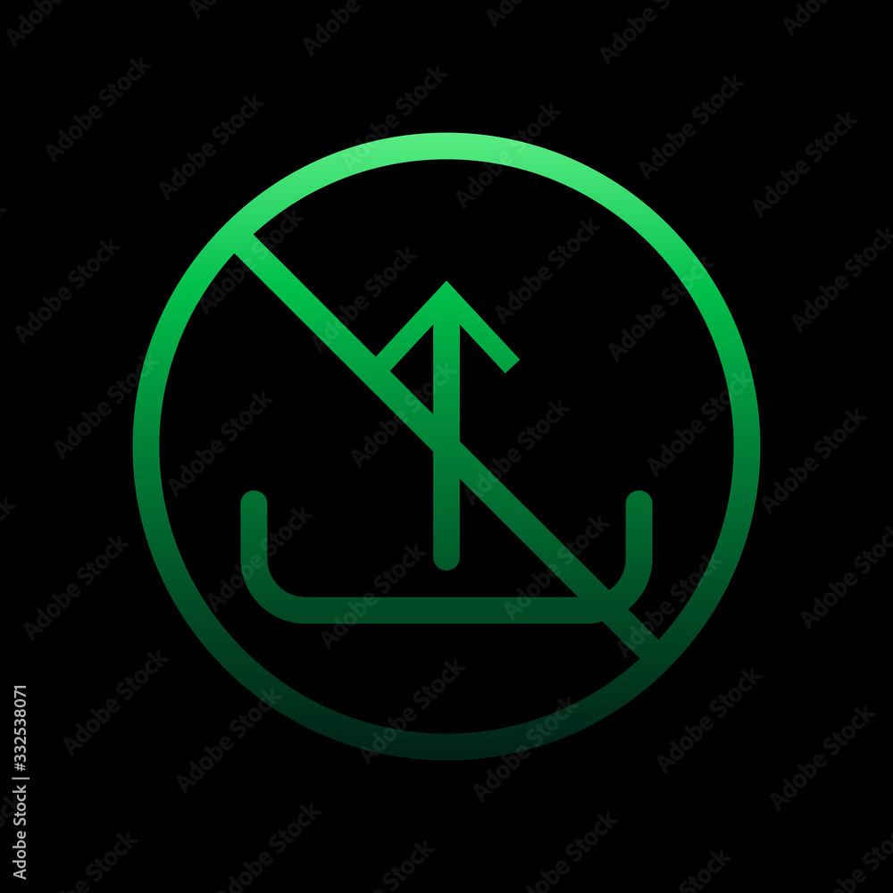 Poster ban downloading nolan icon. simple thin line, outline vector of ban icons for ui and ux, website or 
