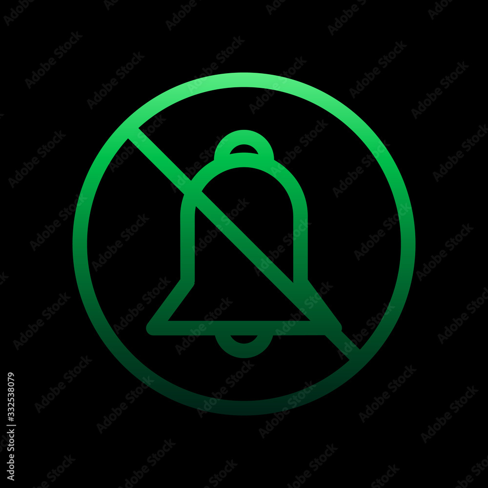 Poster prohibit alarm nolan icon. simple thin line, outline vector of ban icons for ui and ux, website or m