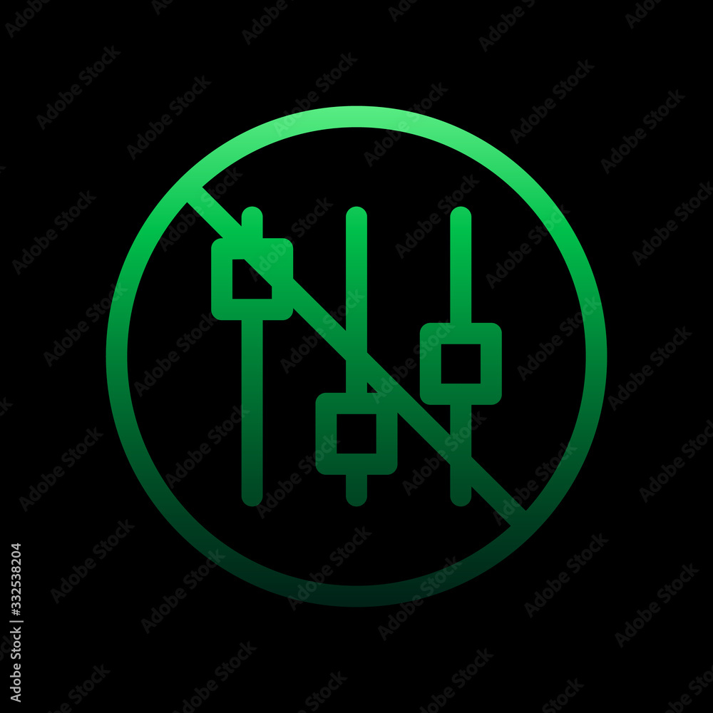Poster ban mixer nolan icon. simple thin line, outline vector of ban icons for ui and ux, website or mobile
