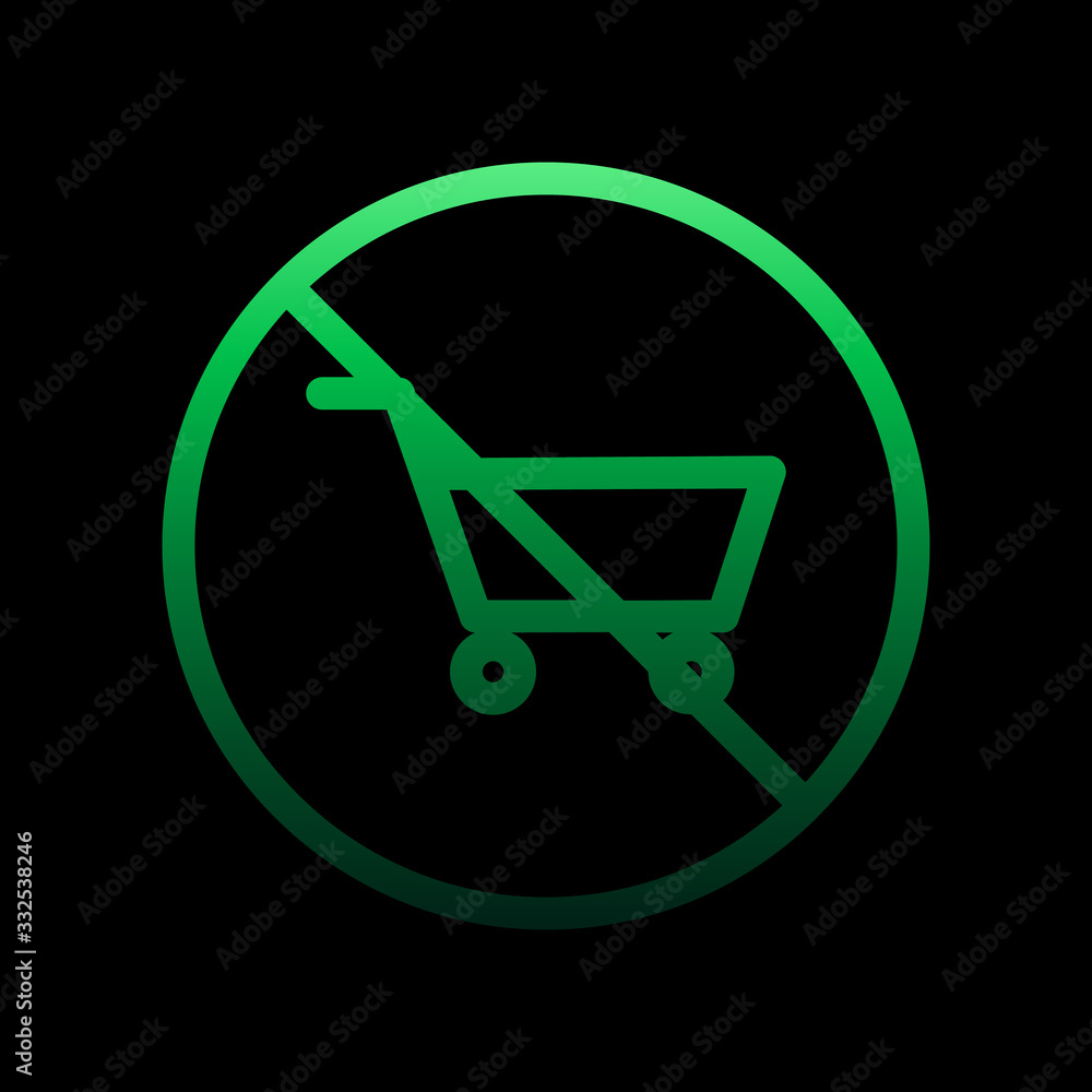 Poster prohibition of purchase nolan icon. simple thin line, outline vector of ban icons for ui and ux, web