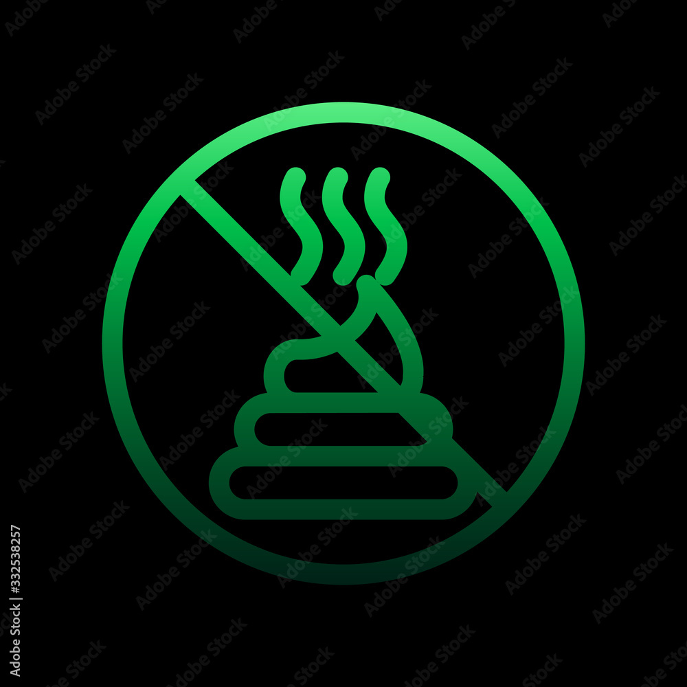 Poster ban toilet nolan icon. simple thin line, outline vector of ban icons for ui and ux, website or mobil
