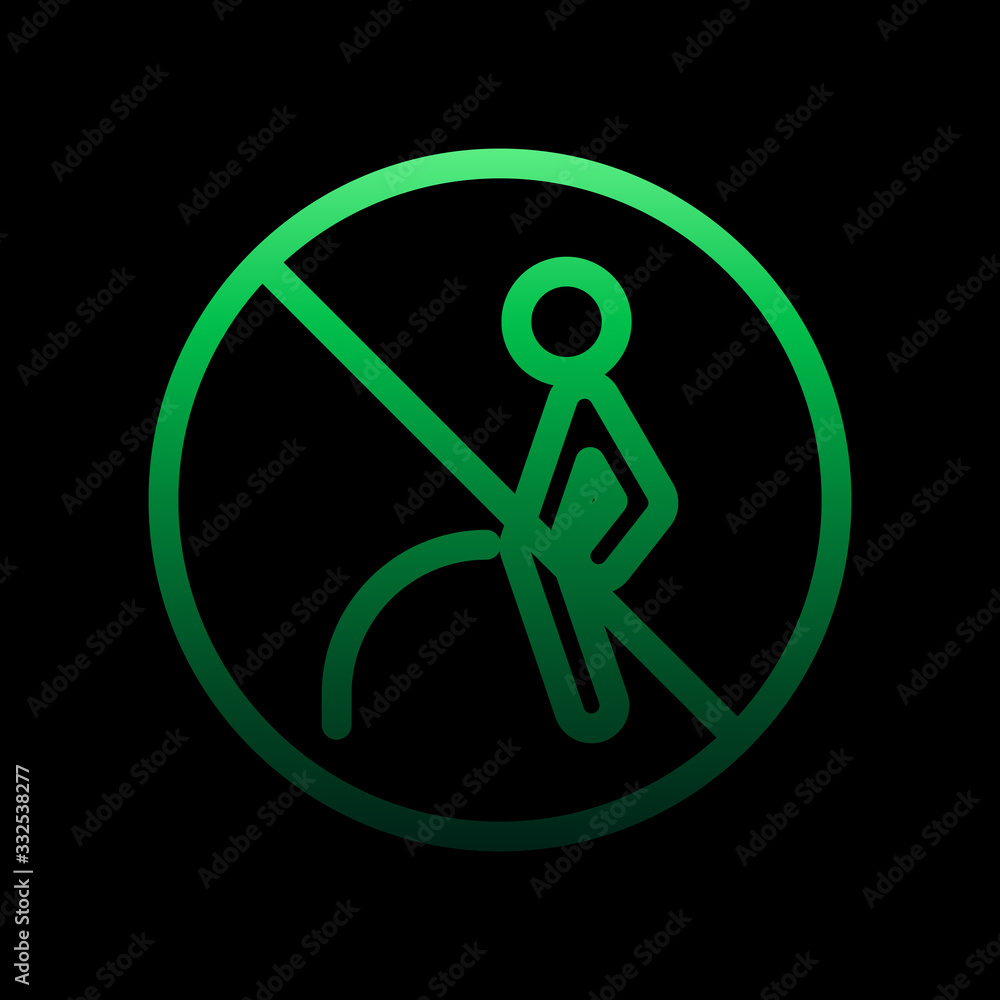 Poster ban toilet nolan icon. simple thin line, outline vector of ban icons for ui and ux, website or mobil