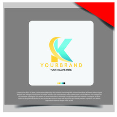 Abstract, modern letter decorative font with gradient and solid. Decorative monogram alphabet