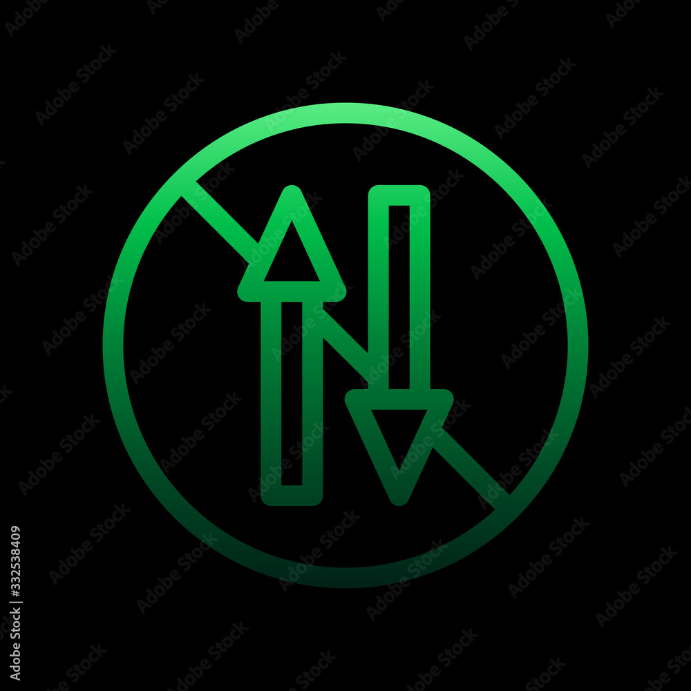 Poster ban on mobile internet nolan icon. simple thin line, outline vector of ban icons for ui and ux, webs