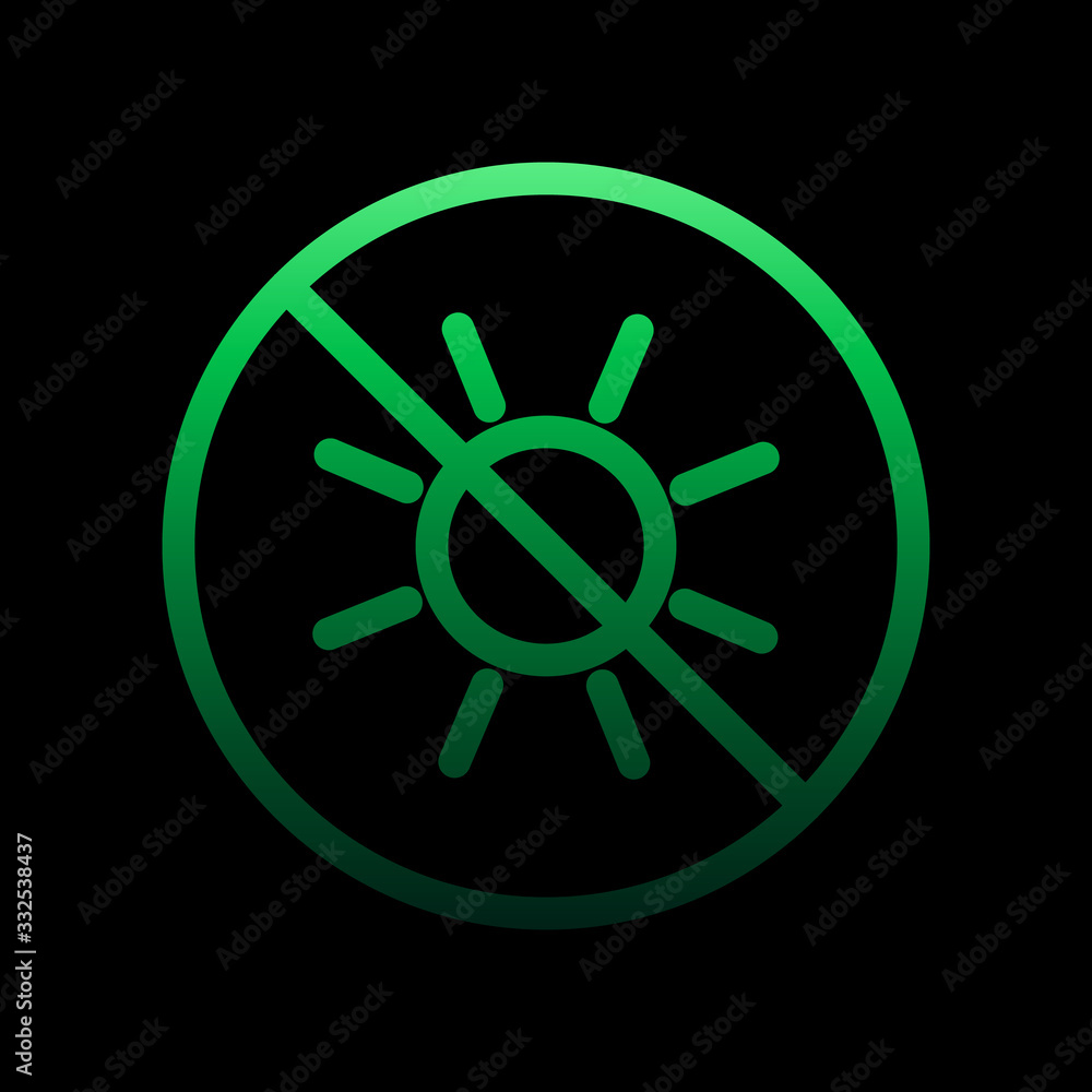 Aufkleber ban on light nolan icon. simple thin line, outline vector of ban icons for ui and ux, website or mob