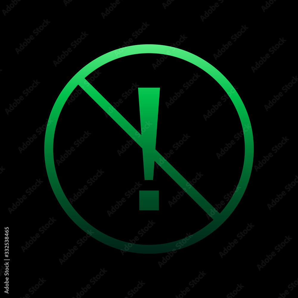 Poster ban carefully nolan icon. simple thin line, outline vector of ban icons for ui and ux, website or mo