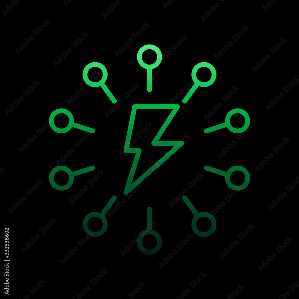 Poster electricity, electrical network nolan icon. simple thin line, outline vector of electricity icons fo