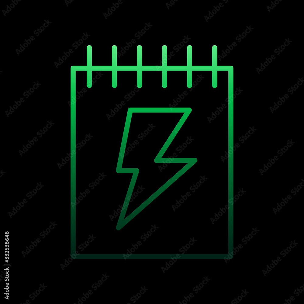 Poster electricity, notebook nolan icon. simple thin line, outline vector of electricity icons for ui and u