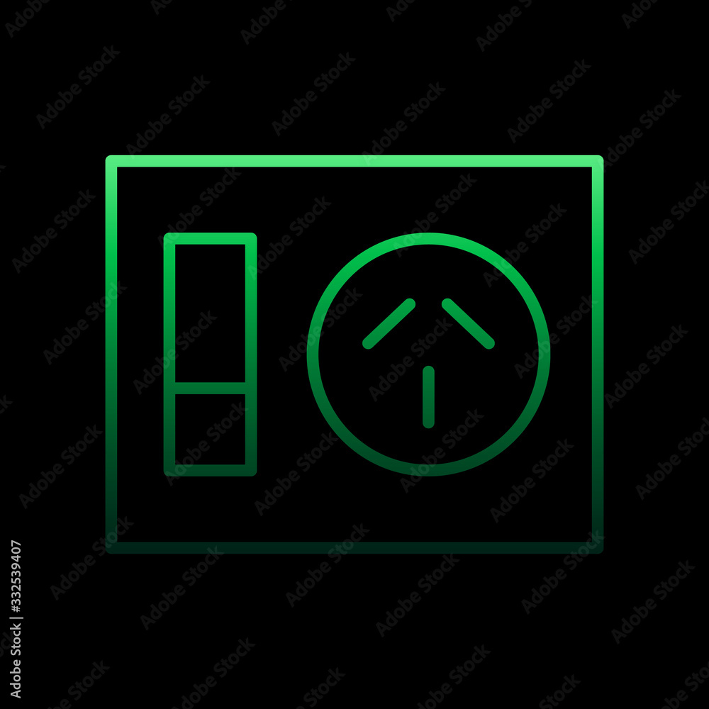 Poster electricity, socket nolan icon. simple thin line, outline vector of electricity icons for ui and ux,
