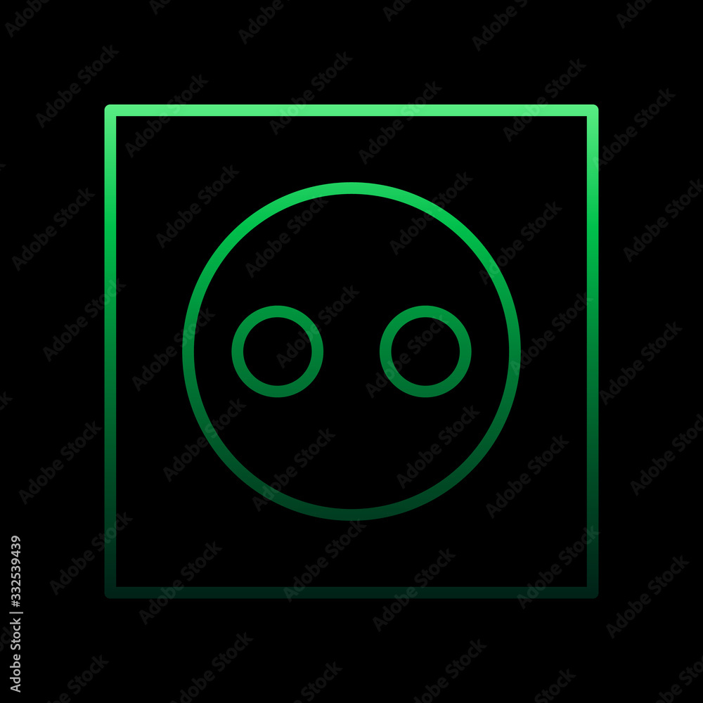 Poster electricity, socket nolan icon. simple thin line, outline vector of electricity icons for ui and ux,