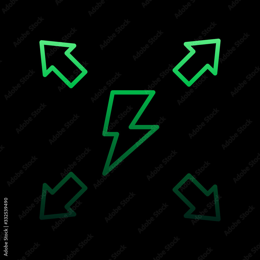 Poster electricity, electrical network nolan icon. simple thin line, outline vector of electricity icons fo