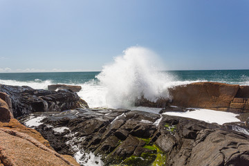 A view of Praia Mole (Mole beach) and Gravata  - popular beachs in Florianopolis, Brazil