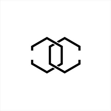 Logo letter c c hexagon, Vector Illustration of Logo Design letter c hexagon, vector image of hexagon logo design template letter cc