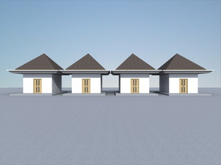 Twin House,3D