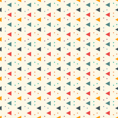 Contemporary geometric pattern. Repeated triangles ornament. Modern geo abstract background. Seamless surface design. Minimalist wallpaper. Simple digital paper, textile print. Vector illustration