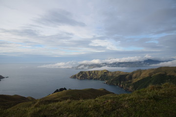Bay view on the south island in New Zealand