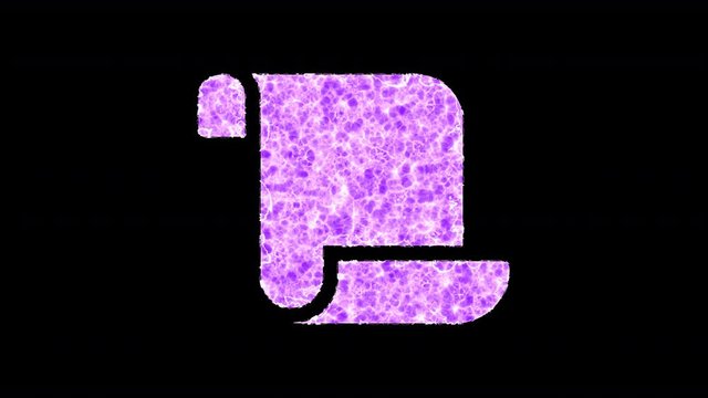 Symbol scroll shimmers in three colors: Purple, Green, Pink. In - Out loop. Alpha channel Premultiplied - Matted with color black