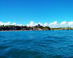 Tulum archeologila site in Quintana Roo Mexico