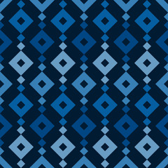 Ethnic, tribal seamless surface pattern. Repeated diamonds and rhombuses motif. Folk background. Folkloric wallpaper. Geometric ornament. Geo digital paper, textile print. Vector art
