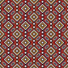Ethnic, tribal seamless surface pattern. Repeated diamonds and rhombuses motif. Folk background. Folkloric wallpaper. Geometric ornament. Geo digital paper, textile print. Vector art