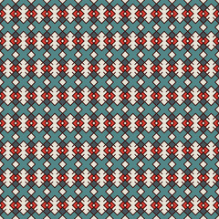 Ethnic, tribal seamless surface pattern. Embroidery ornament. Folk background. Repeated geometric symbols motif. Folkloric wallpaper. Delicate digital paper, textile print. Vector art / illustration