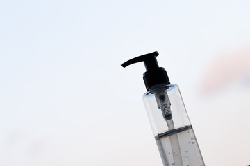 Alcohol gel for washing hands, cleaning to preventing infection coronan virus covid-19