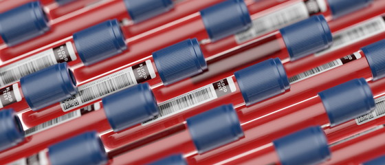 Abstract blood test tubes pattern background