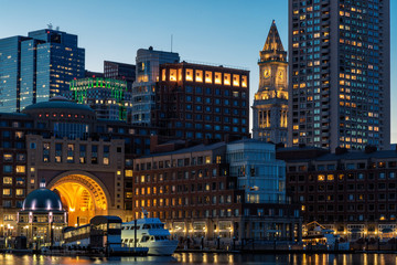 Enjoying the view from Boston Harbor