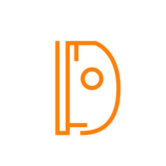Abstract, modern letter decorative font with gradient and solid. Decorative monogram alphabet