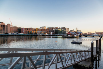 Enjoying the view from Boston Harbor