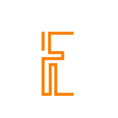 Abstract, modern letter decorative font with gradient and solid. Decorative monogram alphabet