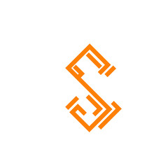 Abstract, modern letter decorative font with gradient and solid. Decorative monogram alphabet