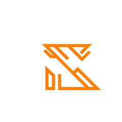 Abstract, modern letter decorative font with gradient and solid. Decorative monogram alphabet