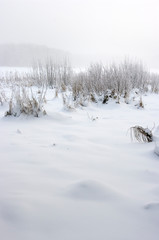 winter landscape with river
