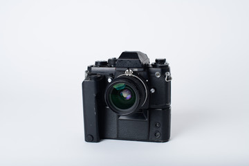 old camera isolated on white background