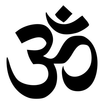 black om symbol on white background clip art preview