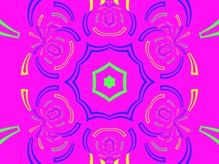 Beautiful abstract pattern, background with various form effect, kaleidoscope geometric style, mandala ornament designe, texture background made from fractal flower for use at graphic design. wrapping