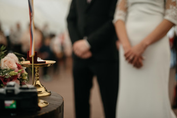  The bride and groom on their wedding day