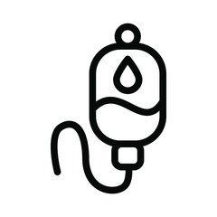 Obraz premium Infuse icon transfusion , template logo design science profesional , vector emblem isolated illustration , outline solid background white