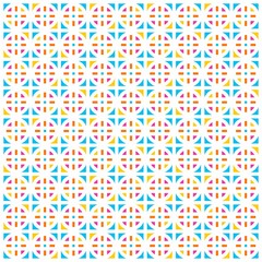 Fototapeta na wymiar Beautiful of Colorful Circle and Square, Reapeated, Abstract, Illustrator Pattern Wallpaper. Image for Printing on Paper, Wallpaper or Background, Covers, Fabrics