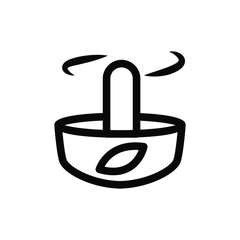 Pestle and mortar icon, template vector design emblem isolated , pharmacy logo illustration , outline solid background white