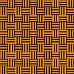 三崩し・網代文様　黒×オレンジ