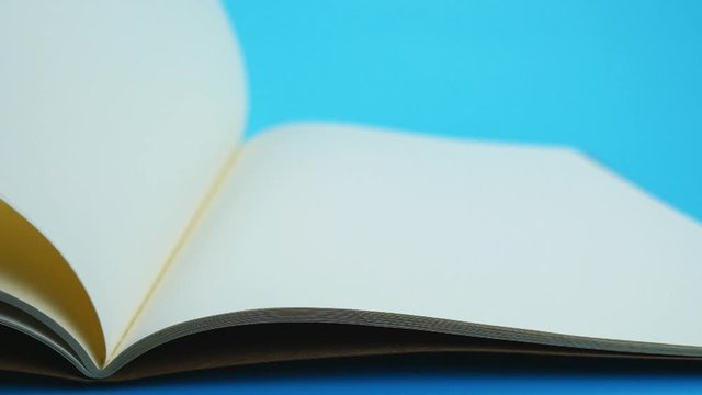 Open the book white page Blank for insert text and subtitles.&nbsp;