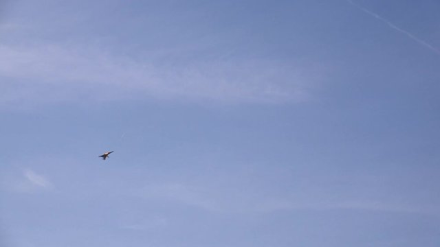 Eurofighter fighter jet in blue typhoon close up UK 4K