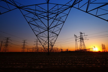 Pole and tower of high voltage